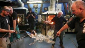 At the Glass workshop